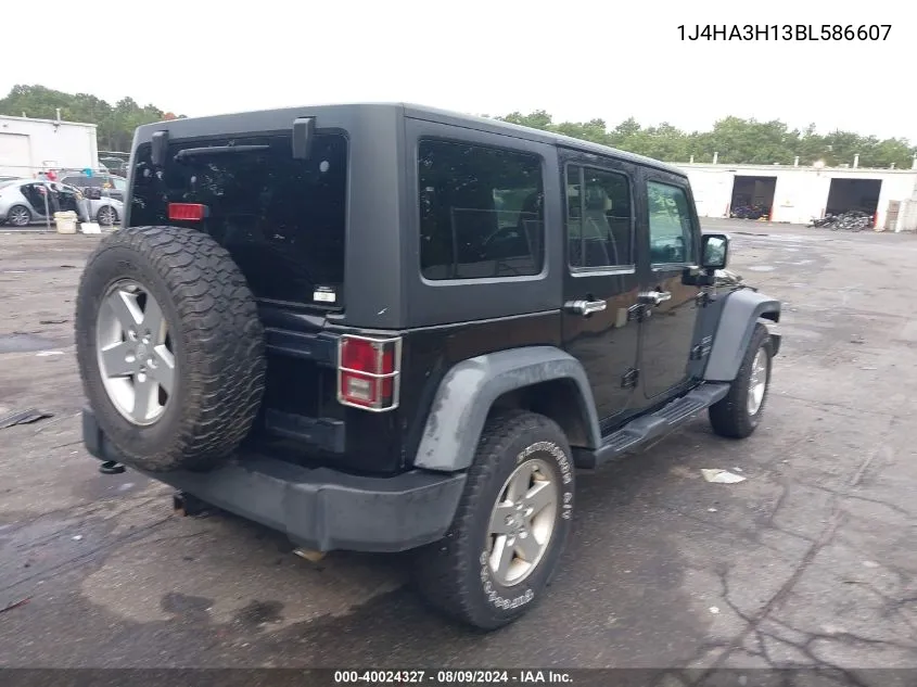 1J4HA3H13BL586607 2011 Jeep Wrangler Unlimited Sport