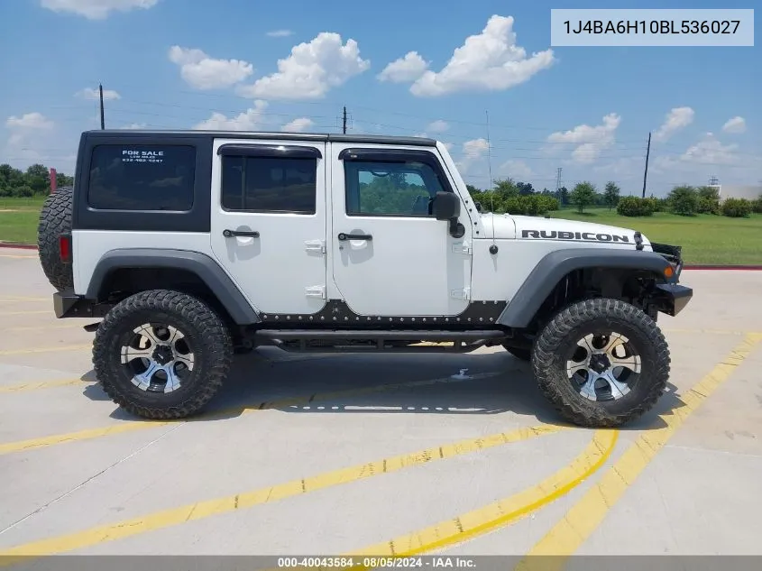 2011 Jeep Wrangler Unlimited Rubicon VIN: 1J4BA6H10BL536027 Lot: 40043584