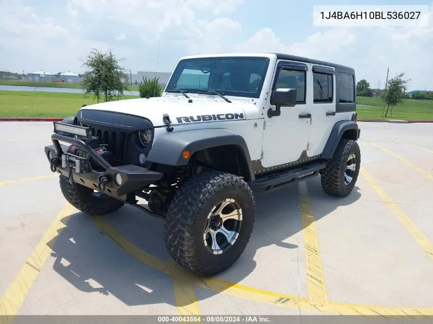 2011 Jeep Wrangler Unlimited Rubicon VIN: 1J4BA6H10BL536027 Lot: 40043584