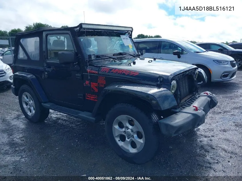 1J4AA5D18BL516121 2011 Jeep Wrangler Sahara