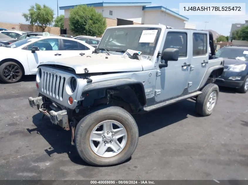 1J4BA5H17BL525472 2011 Jeep Wrangler Unlimited Sahara