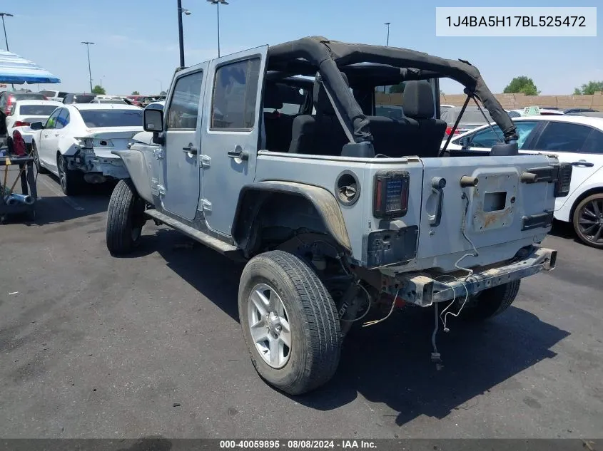 2011 Jeep Wrangler Unlimited Sahara VIN: 1J4BA5H17BL525472 Lot: 40059895