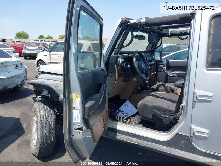 1J4BA5H17BL525472 2011 Jeep Wrangler Unlimited Sahara