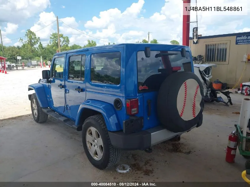 1J4BA5H11BL548861 2011 Jeep Wrangler Unlimited Sahara