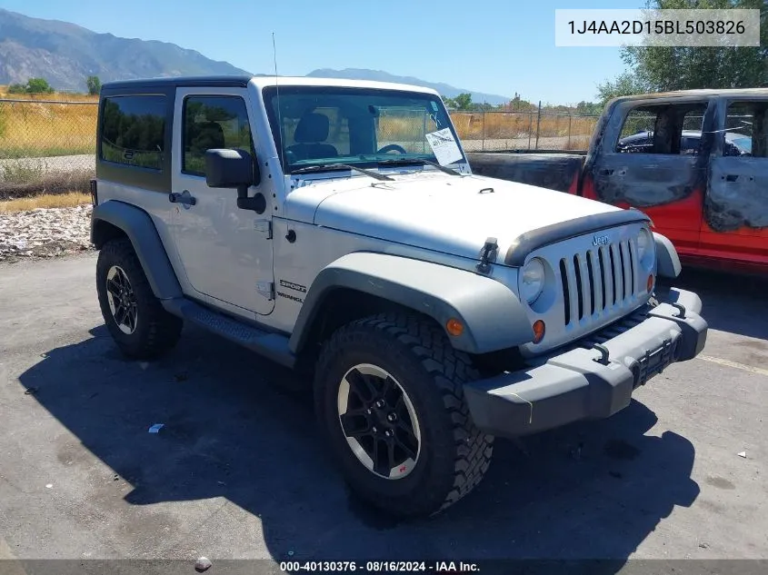 2011 Jeep Wrangler Sport VIN: 1J4AA2D15BL503826 Lot: 40130376