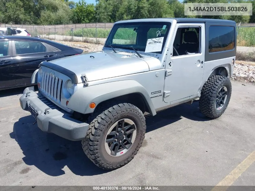 2011 Jeep Wrangler Sport VIN: 1J4AA2D15BL503826 Lot: 40130376