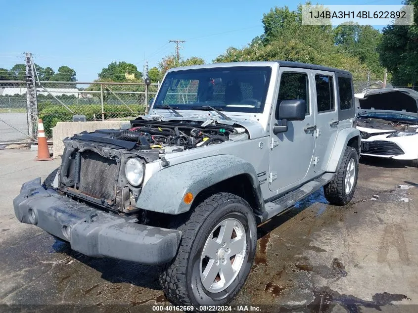 2011 Jeep Wrangler Unlimited Sport VIN: 1J4BA3H14BL622892 Lot: 40162669