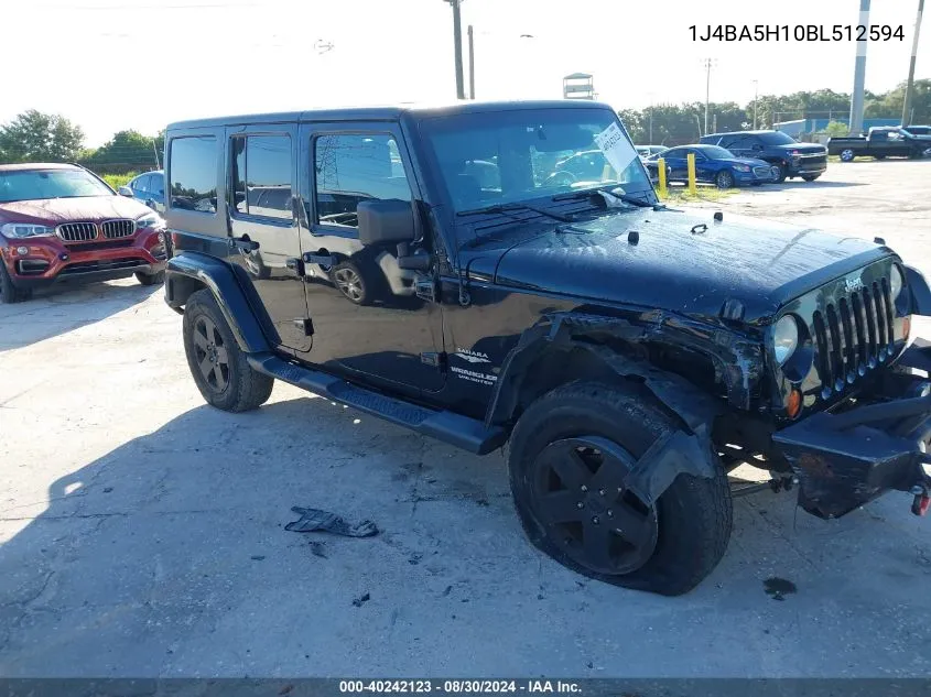 2011 Jeep Wrangler Unlimited Sahara VIN: 1J4BA5H10BL512594 Lot: 40242123