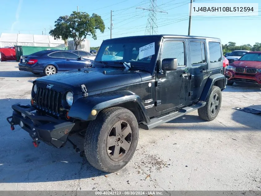 1J4BA5H10BL512594 2011 Jeep Wrangler Unlimited Sahara