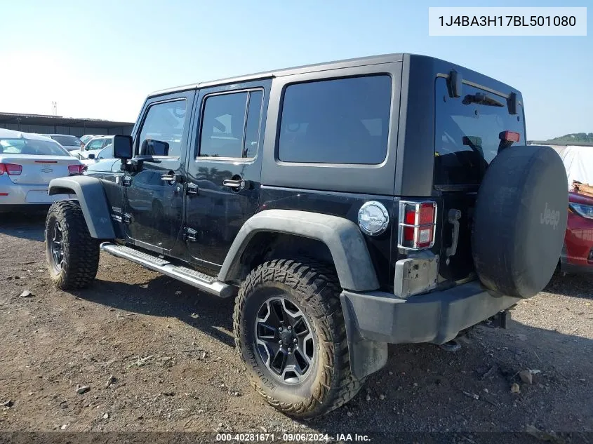 1J4BA3H17BL501080 2011 Jeep Wrangler Unlimited Sport