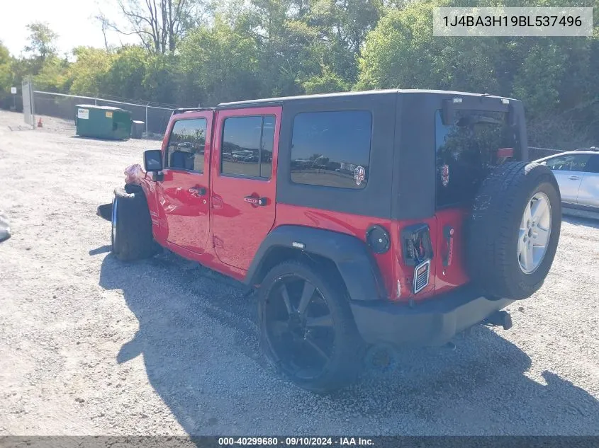 2011 Jeep Wrangler Unlimited Sport VIN: 1J4BA3H19BL537496 Lot: 40299680