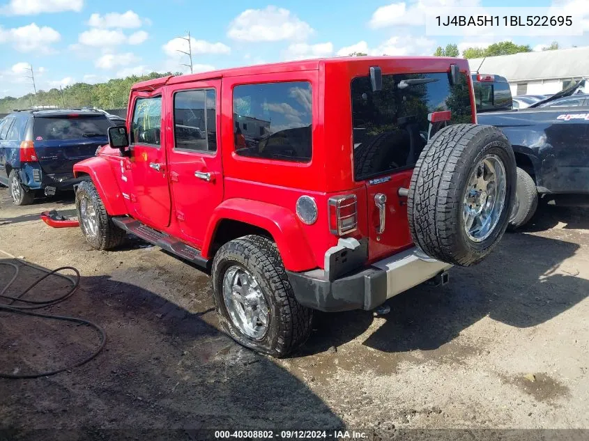 2011 Jeep Wrangler Unlimited Sahara VIN: 1J4BA5H11BL522695 Lot: 40308802