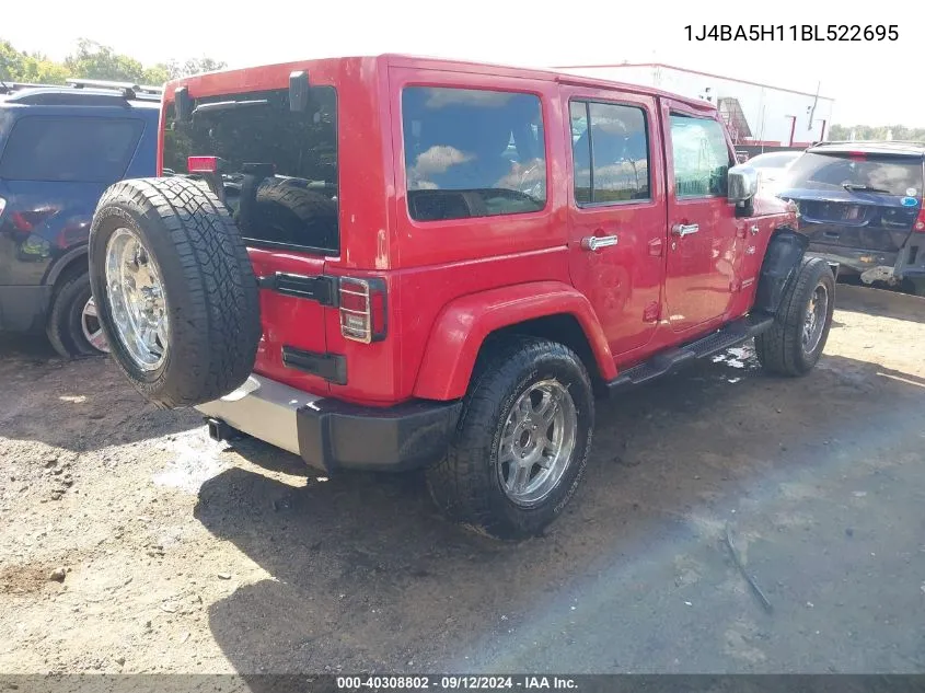 2011 Jeep Wrangler Unlimited Sahara VIN: 1J4BA5H11BL522695 Lot: 40308802