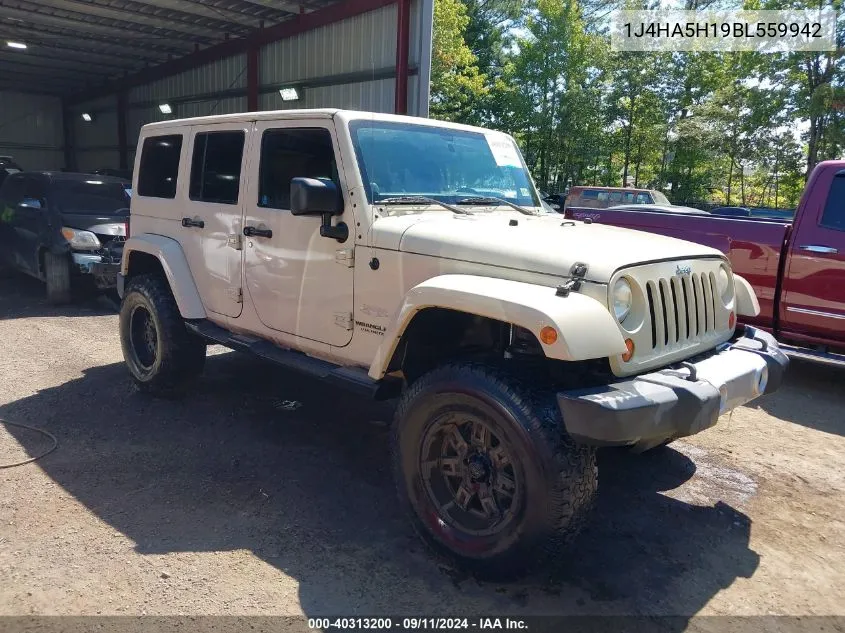 2011 Jeep Wrangler Unlimited Sahara VIN: 1J4HA5H19BL559942 Lot: 40313200