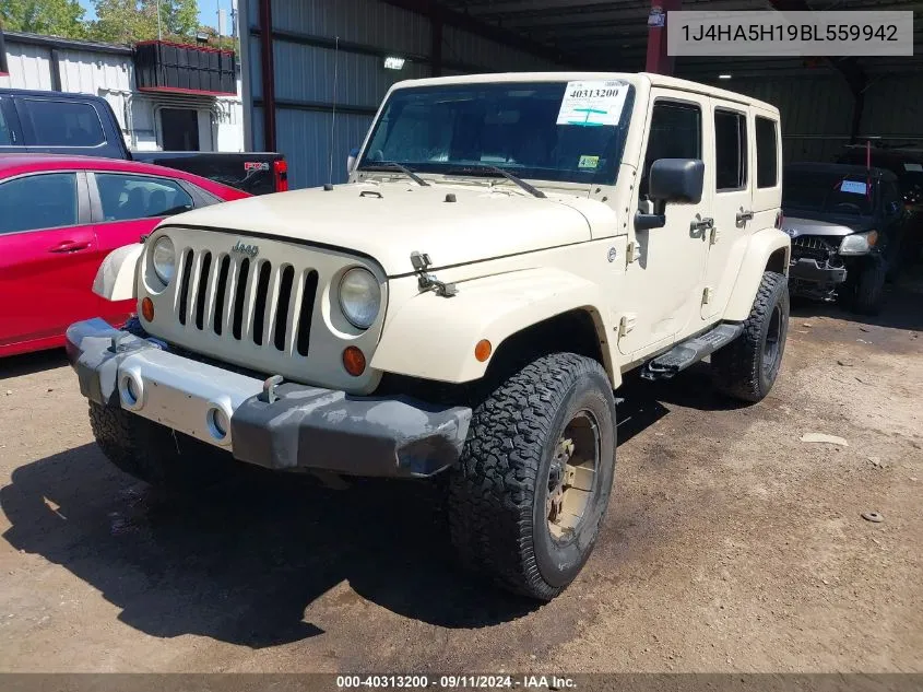 2011 Jeep Wrangler Unlimited Sahara VIN: 1J4HA5H19BL559942 Lot: 40313200