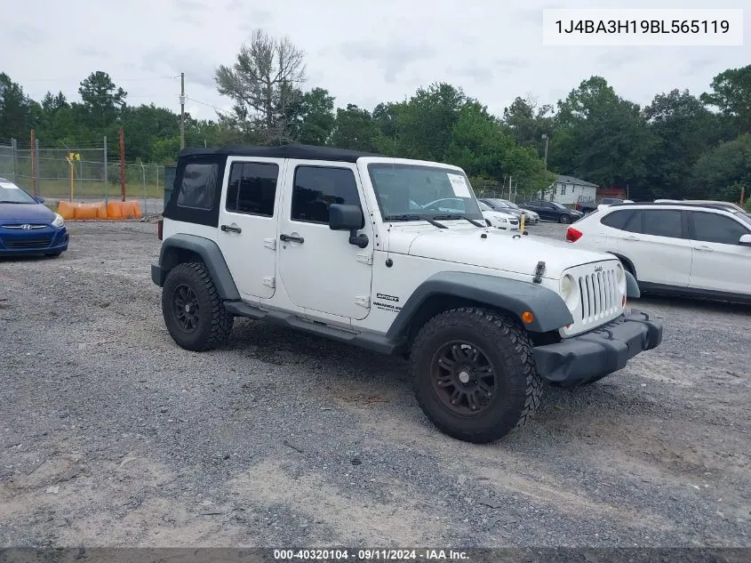 1J4BA3H19BL565119 2011 Jeep Wrangler Unlimited Sport