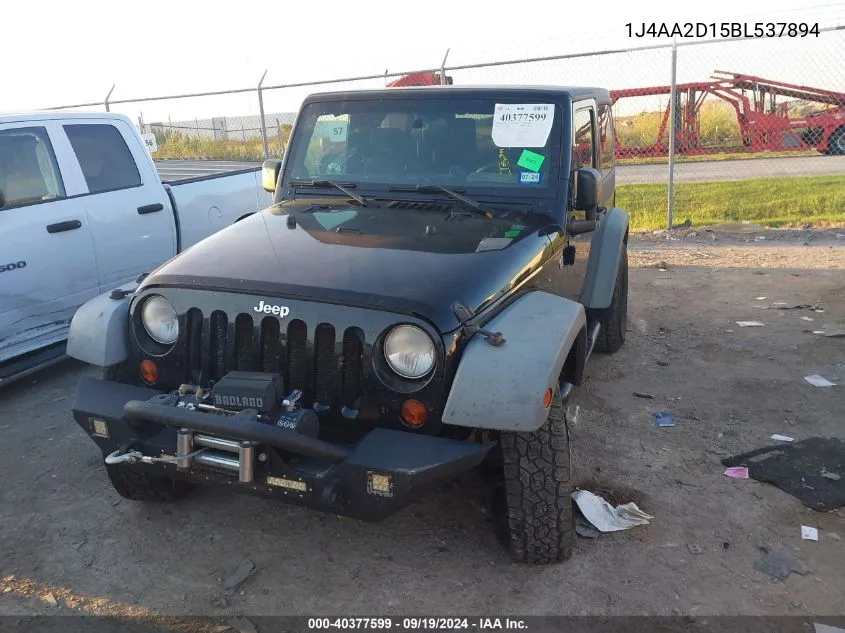 1J4AA2D15BL537894 2011 Jeep Wrangler Sport