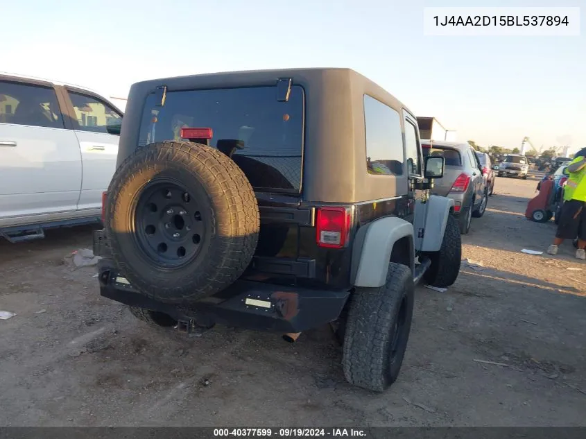 1J4AA2D15BL537894 2011 Jeep Wrangler Sport