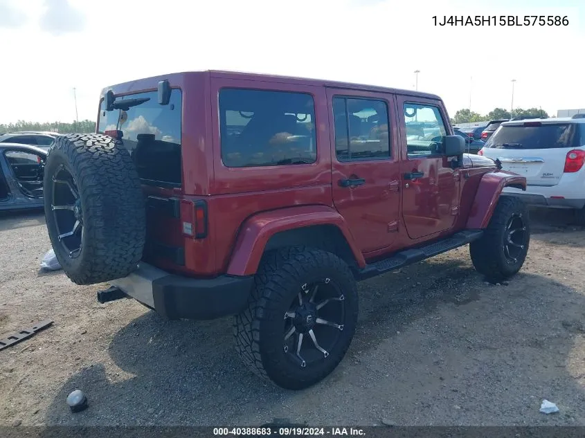 2011 Jeep Wrangler Unlimited Sahara VIN: 1J4HA5H15BL575586 Lot: 40388683