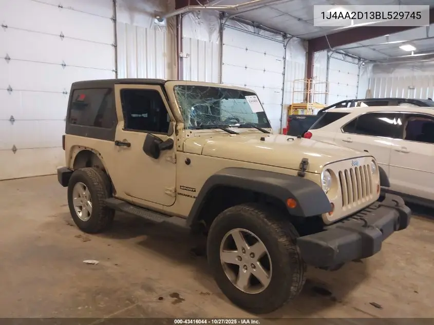 1J4AA2D13BL529745 2011 Jeep Wrangler Sport