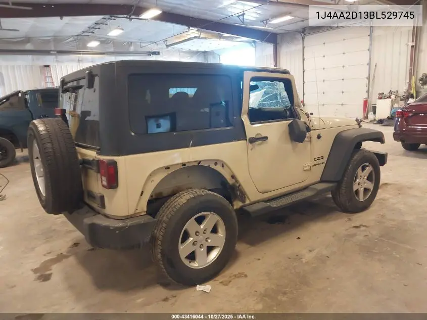 1J4AA2D13BL529745 2011 Jeep Wrangler Sport