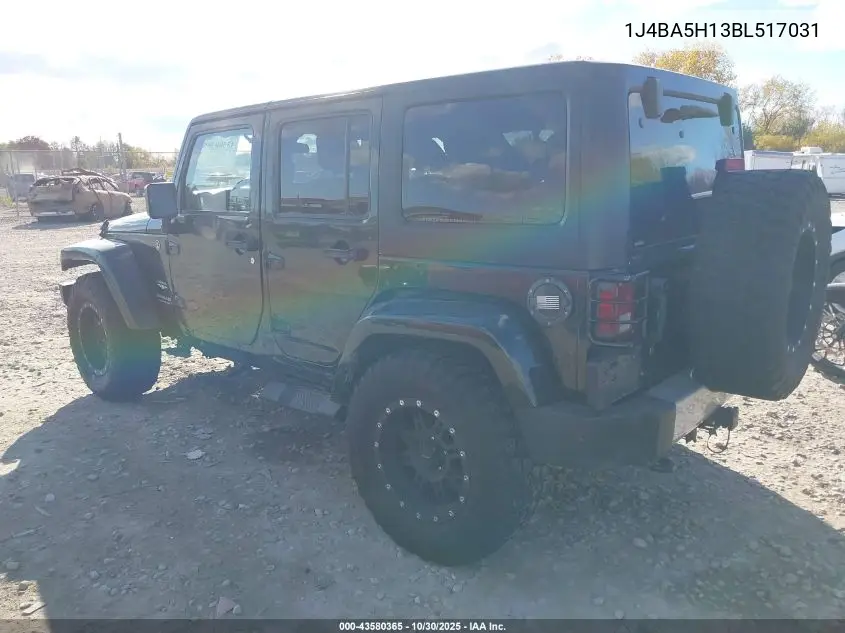 1J4BA5H13BL517031 2011 Jeep Wrangler Unlimited Sahara