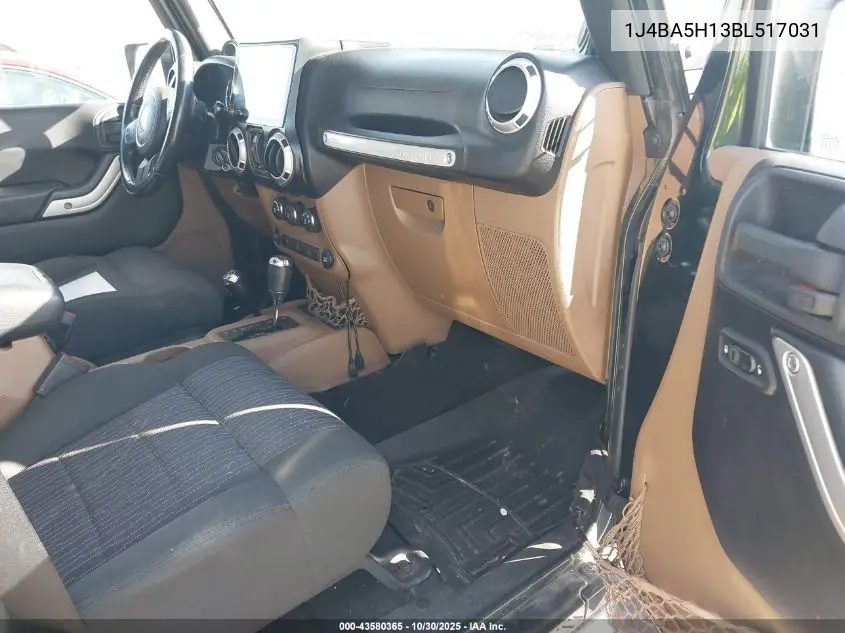 1J4BA5H13BL517031 2011 Jeep Wrangler Unlimited Sahara