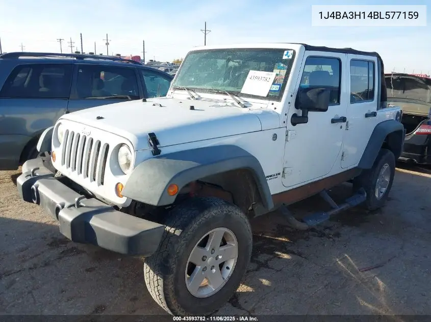 1J4BA3H14BL577159 2011 Jeep Wrangler Unlimited Sport