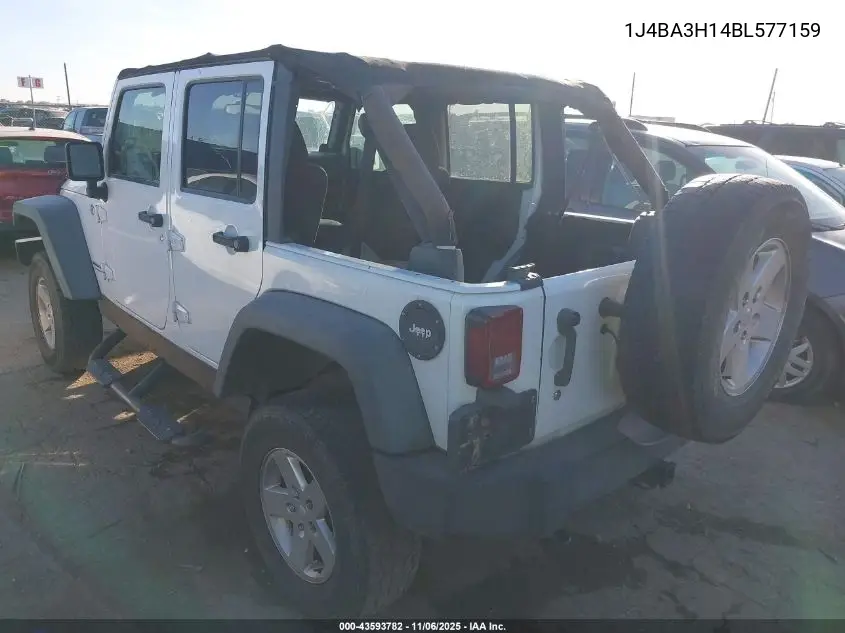 1J4BA3H14BL577159 2011 Jeep Wrangler Unlimited Sport