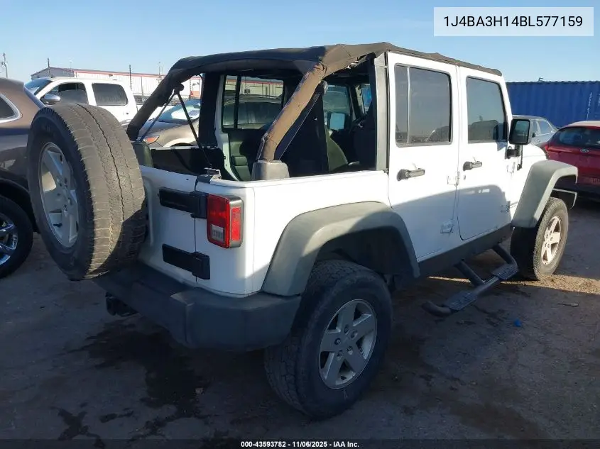 1J4BA3H14BL577159 2011 Jeep Wrangler Unlimited Sport