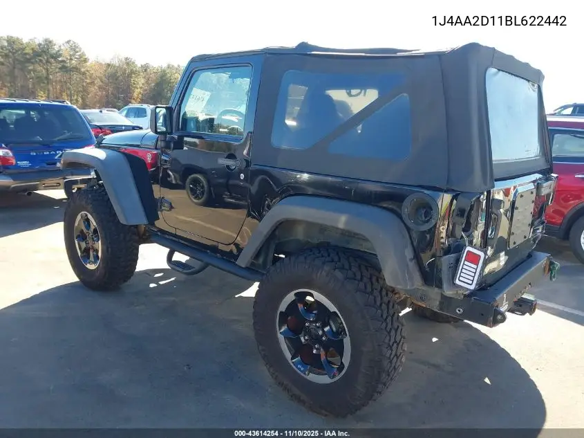 1J4AA2D11BL622442 2011 Jeep Wrangler Sport
