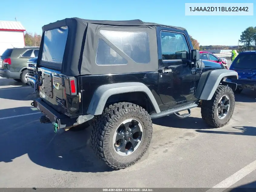 1J4AA2D11BL622442 2011 Jeep Wrangler Sport