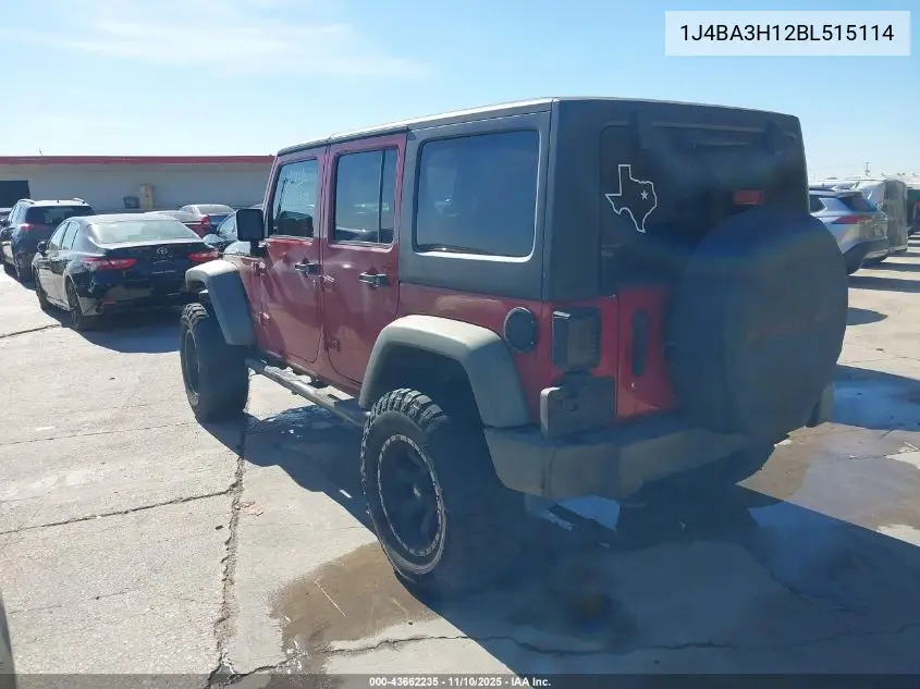 1J4BA3H12BL515114 2011 Jeep Wrangler Unlimited Sport