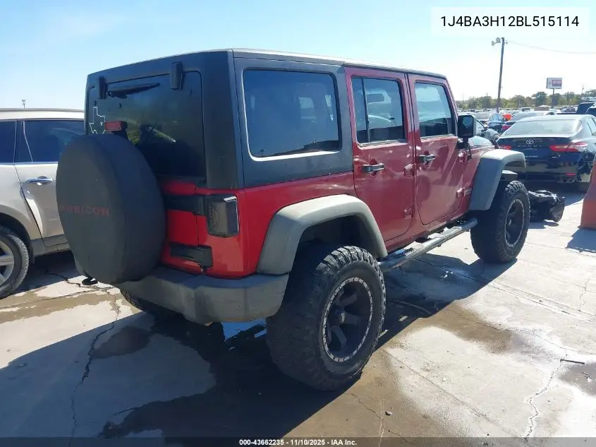 1J4BA3H12BL515114 2011 Jeep Wrangler Unlimited Sport