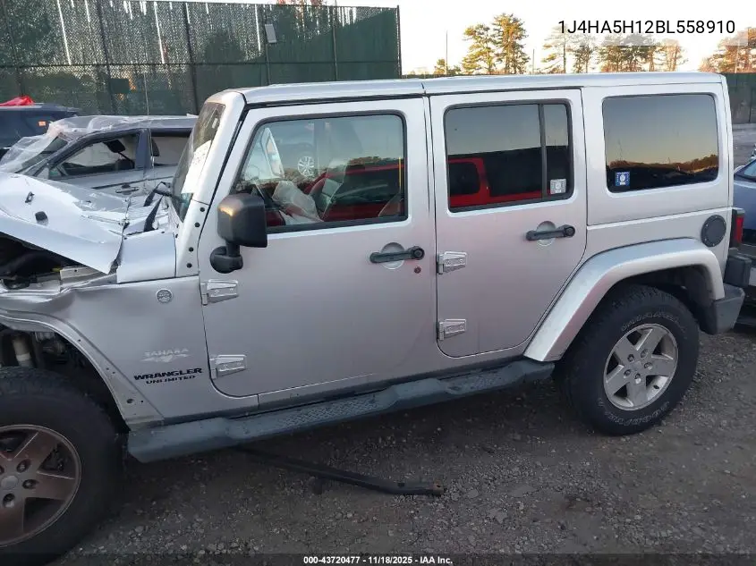 1J4HA5H12BL558910 2011 Jeep Wrangler Unlimited Sahara