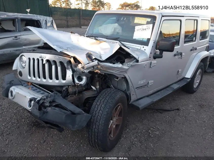 1J4HA5H12BL558910 2011 Jeep Wrangler Unlimited Sahara