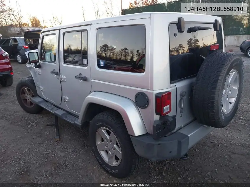 1J4HA5H12BL558910 2011 Jeep Wrangler Unlimited Sahara