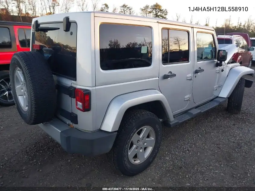 1J4HA5H12BL558910 2011 Jeep Wrangler Unlimited Sahara