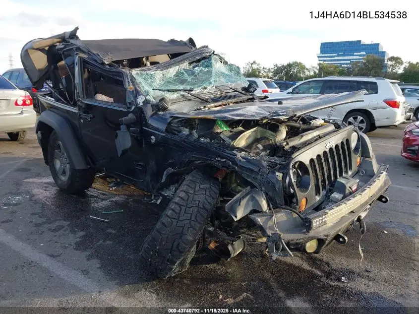 1J4HA6D14BL534538 2011 Jeep Wrangler Rubicon