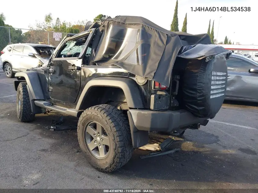 1J4HA6D14BL534538 2011 Jeep Wrangler Rubicon