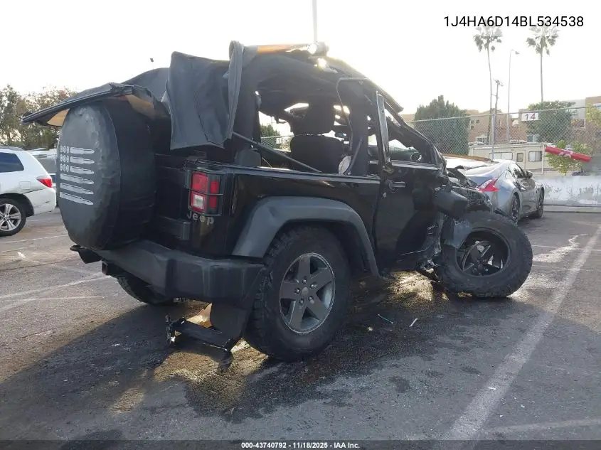 1J4HA6D14BL534538 2011 Jeep Wrangler Rubicon