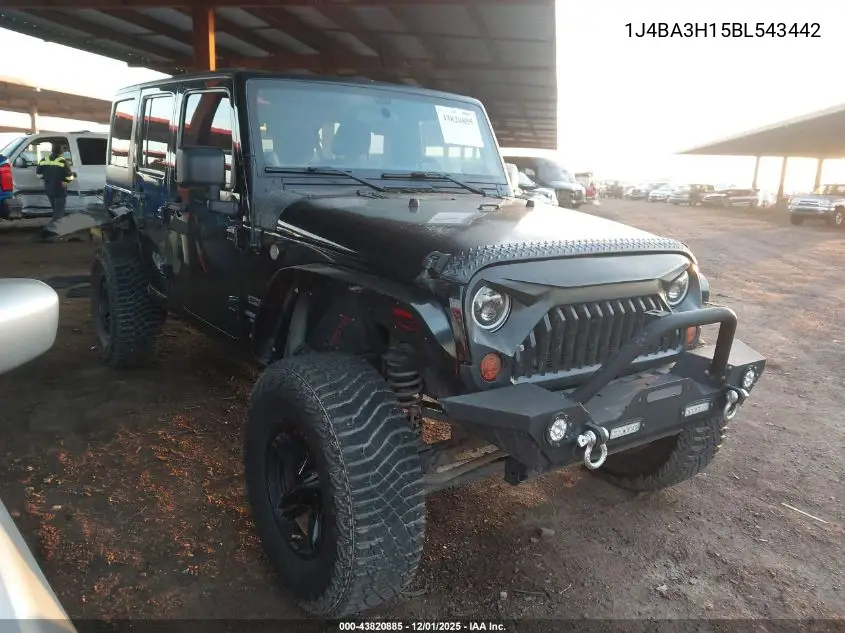 1J4BA3H15BL543442 2011 Jeep Wrangler Unlimited Sport