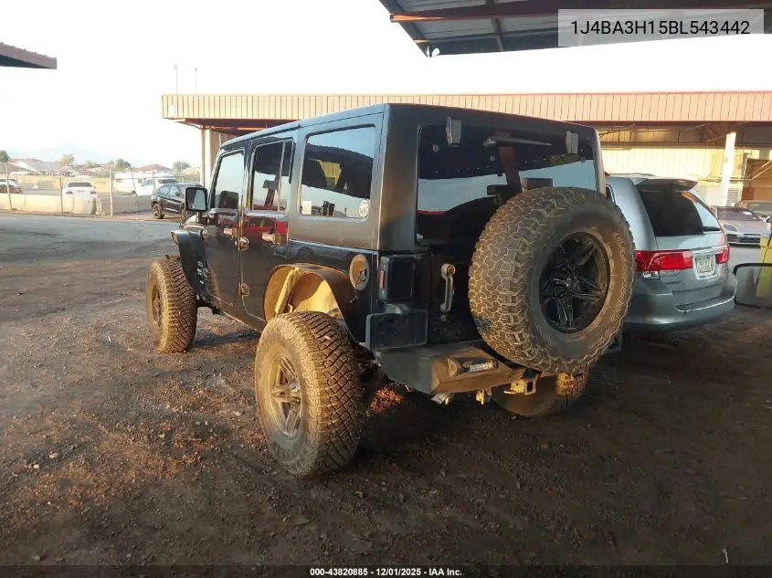 1J4BA3H15BL543442 2011 Jeep Wrangler Unlimited Sport