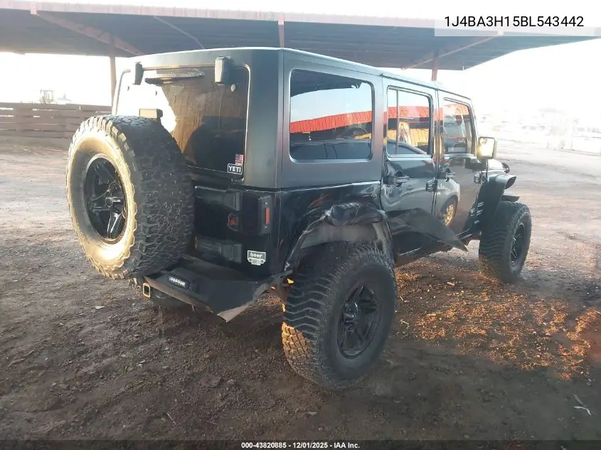 1J4BA3H15BL543442 2011 Jeep Wrangler Unlimited Sport