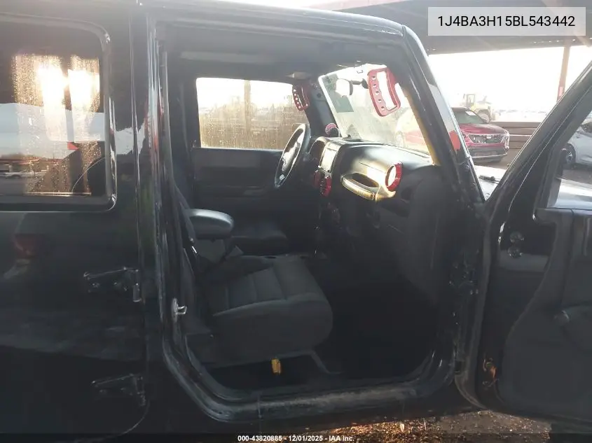 1J4BA3H15BL543442 2011 Jeep Wrangler Unlimited Sport