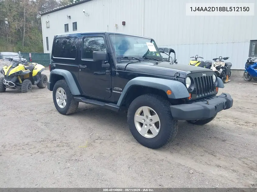 1J4AA2D18BL512150 2011 Jeep Wrangler Sport