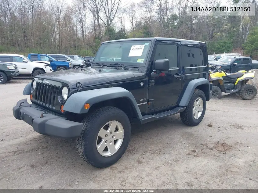 1J4AA2D18BL512150 2011 Jeep Wrangler Sport
