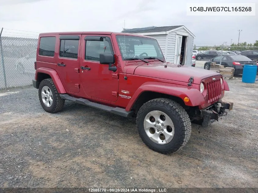 2012 Jeep Wrangler Unlimited Sahara VIN: 1C4BJWEG7CL165268 Lot: 12085770