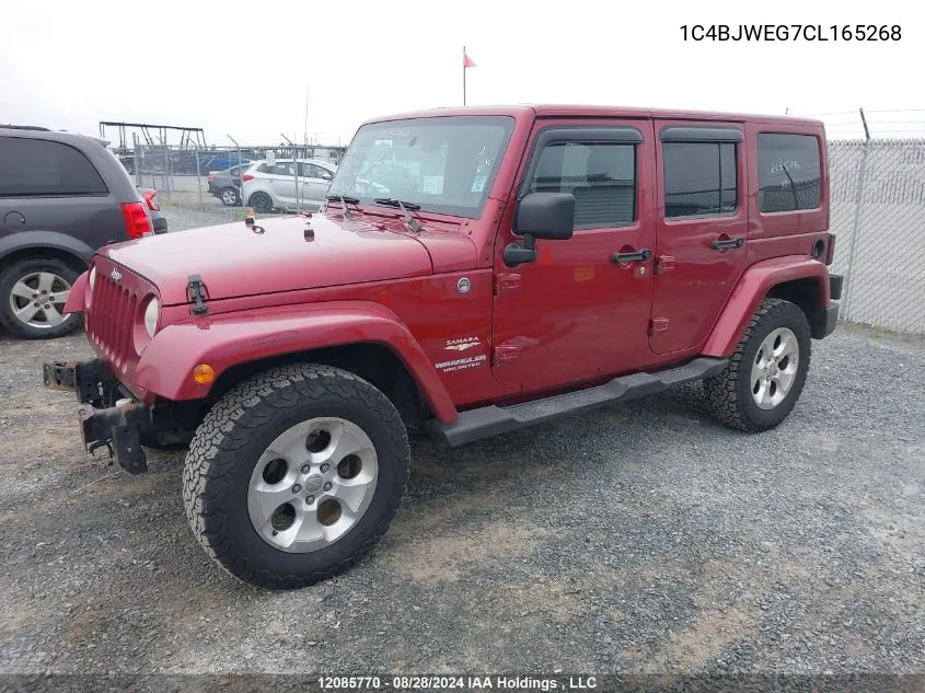 1C4BJWEG7CL165268 2012 Jeep Wrangler Unlimited Sahara