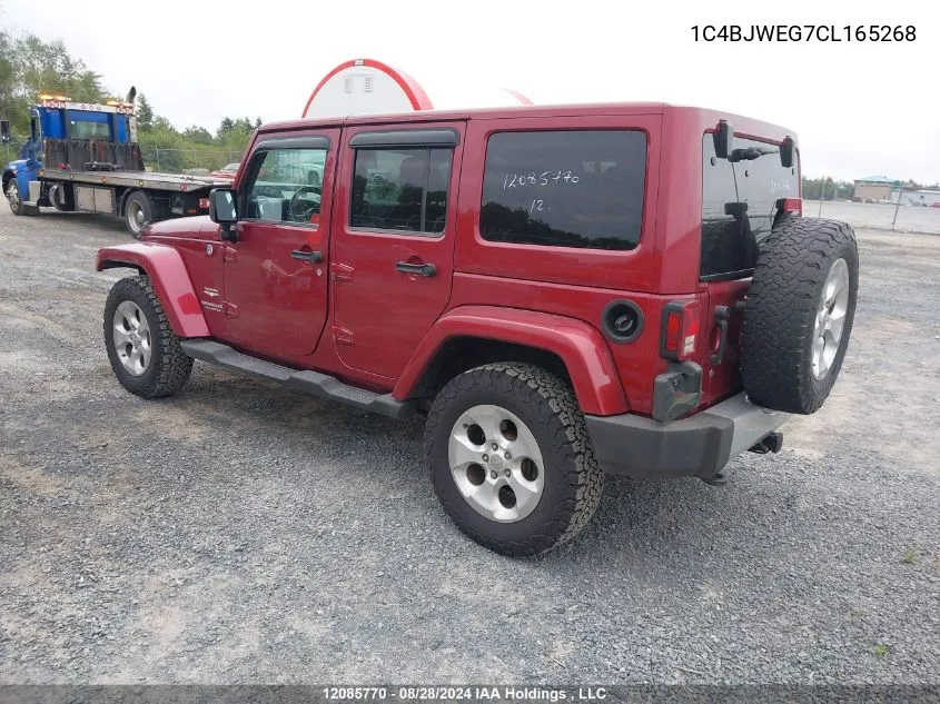 1C4BJWEG7CL165268 2012 Jeep Wrangler Unlimited Sahara